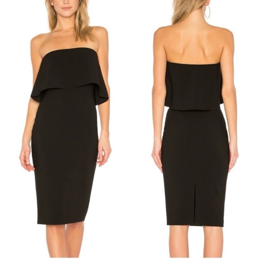 NWOT! Likely | "Driggs" Strapless Midi Dress in Black Size 8